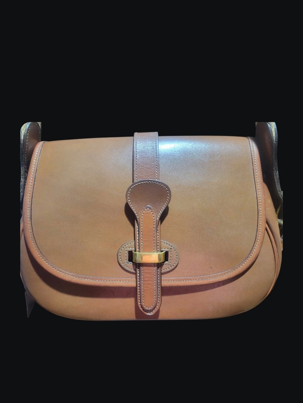 Dooney & Bourke Smooth Bridle Leather Over & Under Saddle 1981-1983 Rare #1264 - Picture 3 of 16